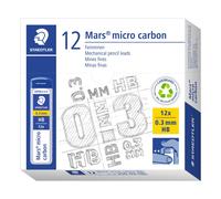 STAEDTLER 250 03-HB Mars Micro Refill Leads for Mechanical Pencils - HB, 0.3mm (Box of 12 x Tubes of 12 Leads)