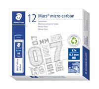STAEDTLER 250 07-HB Mars Micro Refill Leads for Mechanical Pencils - HB, 0.7mm (Box of 12 x Tubes of 12 Leads)
