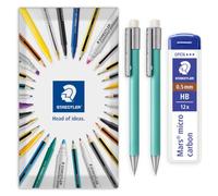 STAEDTLER 2x Green Graphite 777 Mechanical Pencils & 0.5mm HB Leads