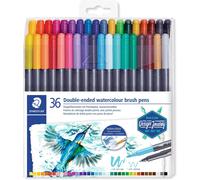 STAEDTLER 3001 TB36 Double Ended Watercolour Brush Pens - Assorted Colour (Pack
