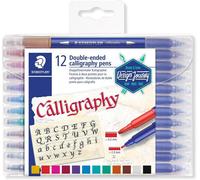STAEDTLER 3005 TB12 Double-Ended Calligraphy Pen - 12 count (Pack of 1)