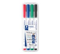 STAEDTLER 301 WP4 Lumocolor Whiteboard Marker Pen - Assorted Colours (Pack of 4)