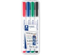 STAEDTLER 301 WP4 Lumocolor Whiteboard Marker Pen - Assorted Colours (Pack of 4