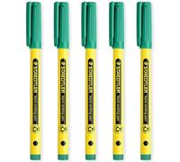 STAEDTLER 307 Noris Writing Pen - Handwriting Pens - 0.6mm Line Width - Ideal for School, Work, Office, etc (Green)