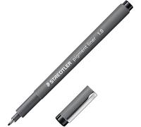 Staedtler 308 10-9 Pigment Liner Fineliner Pen - 1.0mm Nib - Black Ink - Single