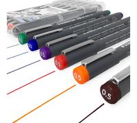 Staedtler 308 Pigment Liner Fineliner - 0.5mm - Wallet of 6 Assorted Colours