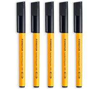 STAEDTLER 309 Handwriting Pen - 0.6mm Nib - Home, School, Office, Work Stationery (Black, Pack of 5)