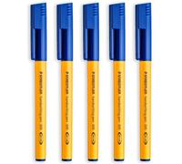 STAEDTLER 309 Handwriting Pen - 0.6mm Nib - Home, School, Office, Work Stationery (Blue, Pack of 5)