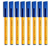 STAEDTLER 309 Handwriting Pen - 0.6mm Nib - Home, School, Office, Work Stationery (Blue, Pack of 8)