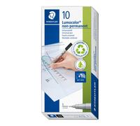 STAEDTLER 311-9 Lumocolor Non-Permanent Pen, Superfine Line Width 0.4mm - Black (Box of 10)