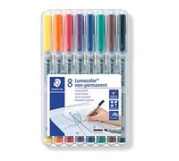 Staedtler 312 WP8 Lumocolor Universal Non Permanent Broad Pens - Assorted Colours