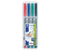 Staedtler 312WP4 Lumocolor Non-permanent Pen Broad 1.0/2.5 mm Line - Assorted Colours, Pack of 4