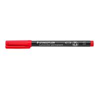 STAEDTLER 313-2 Lumocolor Permanent Pen, Superfine Line Width, 0.4mm - Red (Box