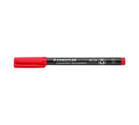 STAEDTLER 313-2 Lumocolor Permanent Pen, Superfine Line Width, 0.4mm - Red (Box of 10)