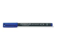STAEDTLER 313-3 Lumocolor Permanent Pen, Superfine Line Width, 0.4mm - Blue (Box