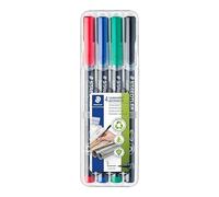 STAEDTLER 313 WP4 Lumocolor Permanent Pen Superfine Line Width 0.4mm (Pack of 4)