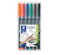 STAEDTLER 313 WP6 Lumocolor Universal Permanent Superfine Pens - Assor