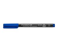 STAEDTLER 314-3 Lumocolor Permanent Pen, Bold Line Width, 1.0-2.5mm - Blue (Box of 10)