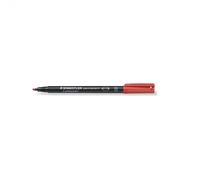 STAEDTLER 314-2 Lumocolor Permanent Pen, Bold Line Width, 1.0-2.5mm - Red (Box of 10)