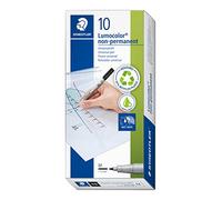 STAEDTLER 315-9 Lumocolor Non-Permanent Pen, Medium Line Width, 1.0mm - Black (Box of 10)