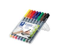 Staedtler 315 Wp8 Lumocolor Non-Permanent Pen, Medium Line Width, 1.0mm - Assorted Colours (Pack Of 8)