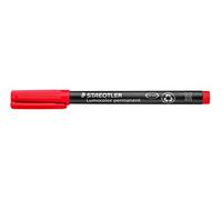 STAEDTLER 317-2 Lumocolor Permanent Pen, Medium Line Width, 1.0mm - Red (Box of 10)