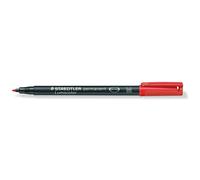 Staedtler 317-2 Lumocolor Universal Permanent Medium Pens - Red, Pack of 10
