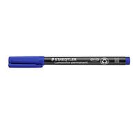 STAEDTLER 317 - 3 Bullet Tip Blue 10pc Permanent Marker - Blue, Bullet Tip, Polypropylene, Medium, 1 mm