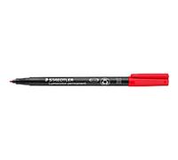 STAEDTLER 317-2 Lumocolor Permanent Pen, Medium Line Width, 1.0mm - Red (Box of 10)