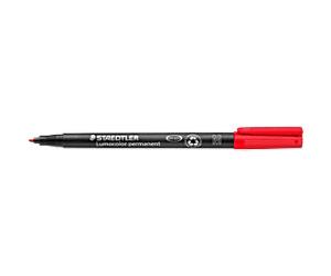 STAEDTLER 317 OHP Marker Medium Bullet 1.0 mm Red Refillable Pack of 10