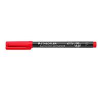 STAEDTLER 318-2 Lumocolor Permanent Pen, Fine Line Width, 0.6mm - Red (Box of 10)