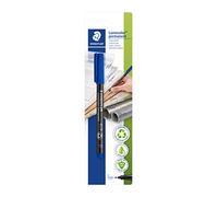 Staedtler 318-3 BKDA Lumocolor Pen Permanent Fine Tip 0.6 mm, Pack of 1 on Blister Card - Blue