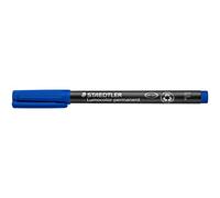 STAEDTLER 318-3 Lumocolor Permanent Pen, Fine Line Width, 0.6mm - Blue (Box of 10)