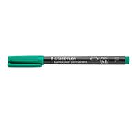 STAEDTLER 318-5 Lumocolor Permanent Pen, Fine Line Width, 0.6mm - Green (Box of 10)