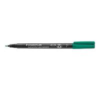 STAEDTLER 318 OHP Marker Fine Bullet 0.6 mm Green Refillable Pack of 10