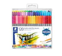 STAEDTLER Double Ended Fibre Tip Pens - Assorted Colours (Wallet of 120) - NEW