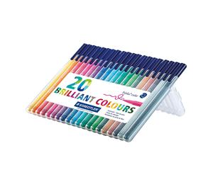 Staedtler 323 SB20 Triplus Colour Fibre-Tip Pen - Assorted Colours, Pack of 20