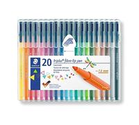 STAEDTLER 323 SB20 Triplus Colour Fibre-Tip Pens, 1.0mm - Assorted Colours (Pack of 20)