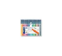STAEDTLER 323 SB20 Triplus Colour Fibre-Tip Pens, 1.0mm - Assorted Colours (Pack of 20)