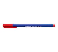 Staedtler 323 Triplus Colour Fibre-Tip Pens, 1.0 mm, Red, Pack of 10 | Triangular felt-tip pen, dry safe ink - for children and adults - item no. 323-2