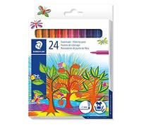 STAEDTLER Fibre Tip Pens - Assorted Colours (Pack of 24) - NEW