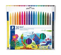 STAEDTLER 326 C20 Fibre-Tip Pen in Cardboard Pack - Assorted Colours (Pack of 20)