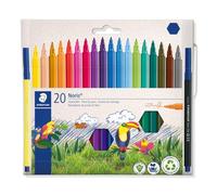 STAEDTLER 326 C20 Fibre-Tip Pen in Cardboard Pack - Assorted Colours (Pack of 20)