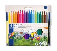 STAEDTLER 326 C20 Fibre-Tip Pen in Cardboard Pack - Assorted Colours (Pack of 20)