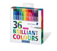 STAEDTLER 334 C36JB 0.3 mm Triplus Fineliner Pens, Adult Colouring Packaging, Assorted Colours, Pack of 36