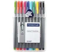 Staedtler Triplus 334 Fineliner Pen Fine 0.3 mm Assorted Pack of 10