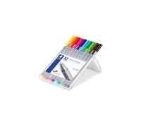 STAEDTLER 334 SB10 Triplus Fineliner Superfine Pen, 0.3mm Line Width - Assorted Colours (Desktop Box of 10)