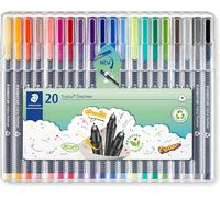 STAEDTLER 334 SB20 Triplus Fineliner Superfine Pen, 0.3Mm Line Width - Assorted