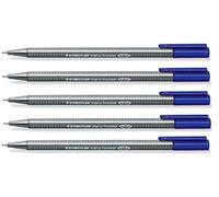 STAEDTLER 334 Triplus Fineliner Superfine Point Pens - 0.3mm - Blue Ink (5)