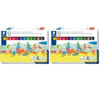 STAEDTLER 340 C12 Noris Jumbo Colouring Marker - Assorted Colours (Card Pack of 24)